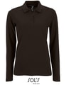 Dames Polo Lange Mouw Sols 02083 Zwart